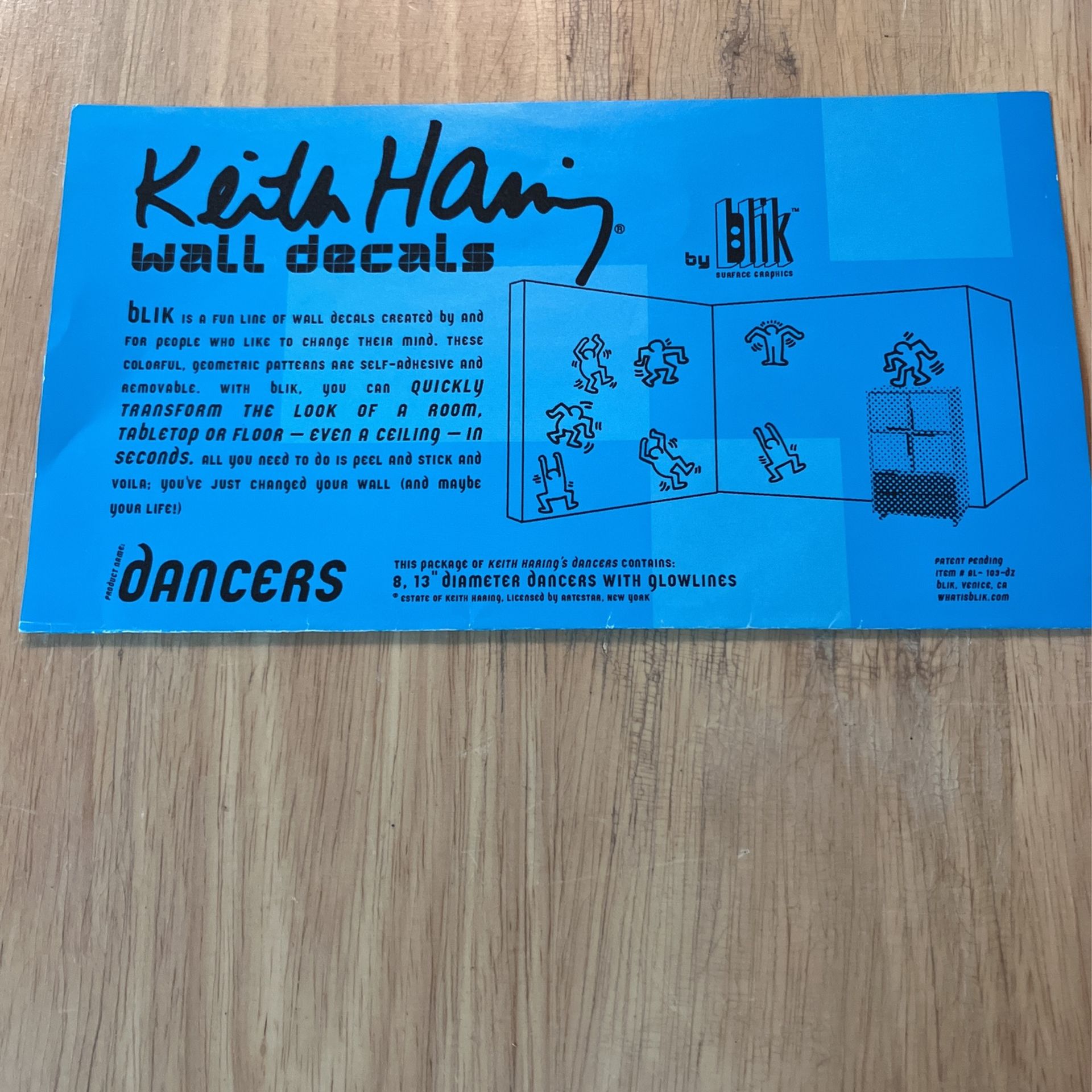Blik Officially Licensed Keith Haring Dancers Wall Decals Set Of