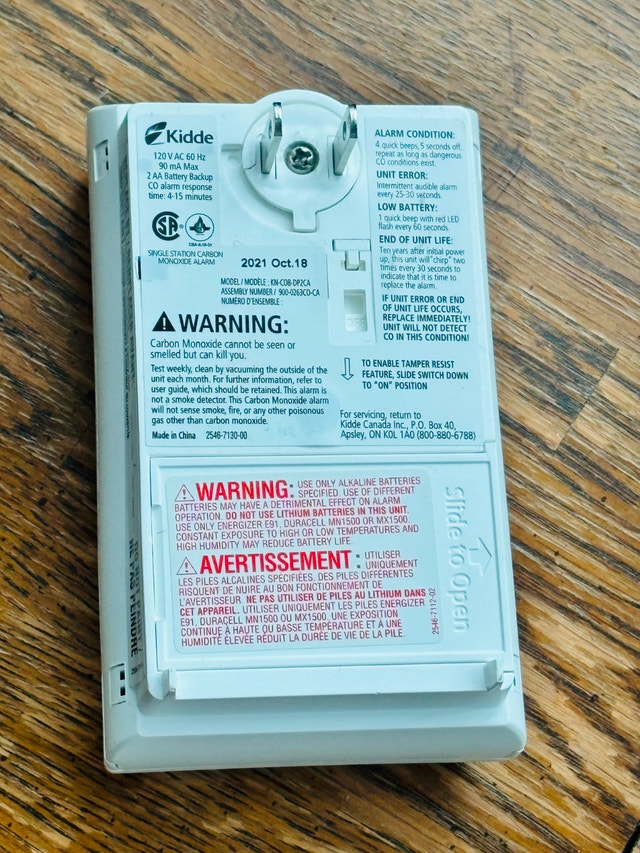 Kidde Carbon Monoxide Alarm KN-COB-DP2CA - photo 2