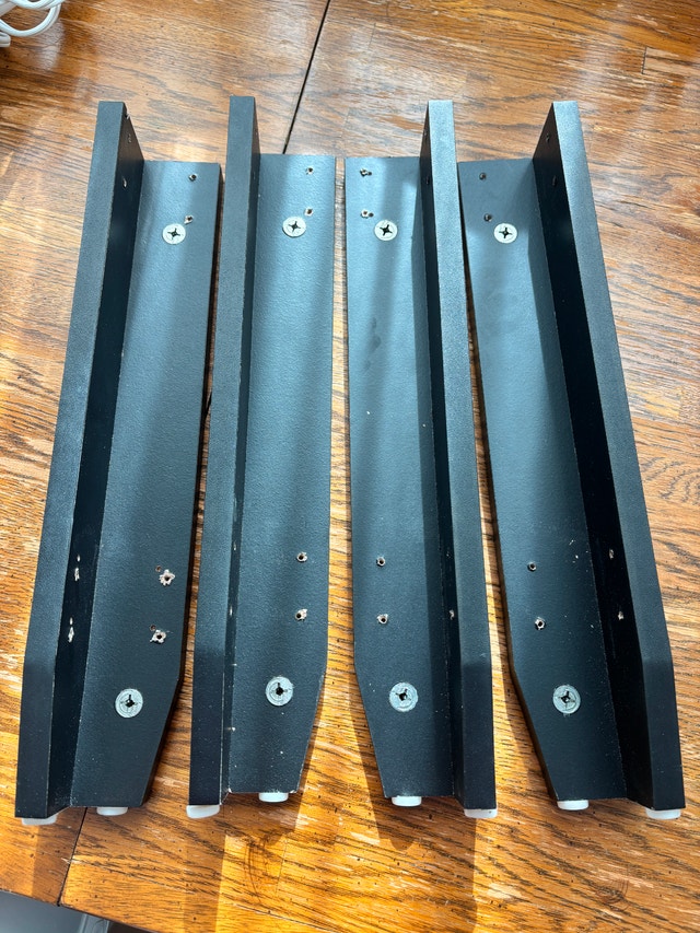 Set of 4 Black Table Legs 40cm