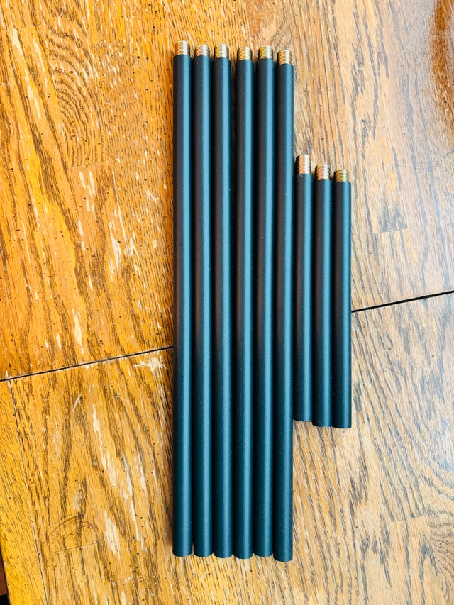Black Pendant Light Extension Rods