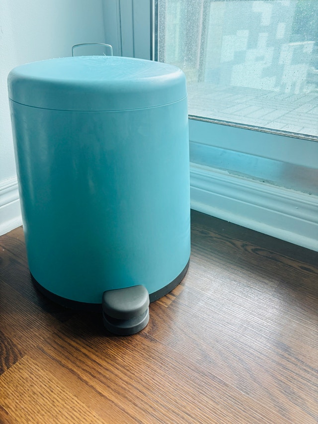Light Blue Pedal Trash Can