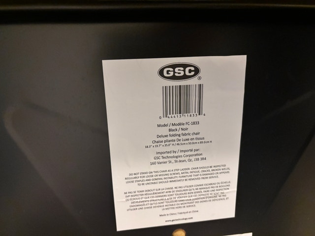 GSC Deluxe Folding Fabric Chairs - photo 3