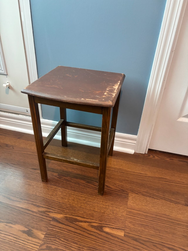 Solid Wood Plant Stand / Small Stool