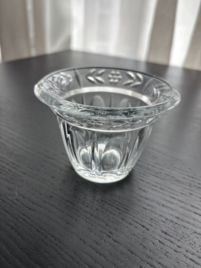 Heavy Embossed Glass Dessert Cup / Small Vase
