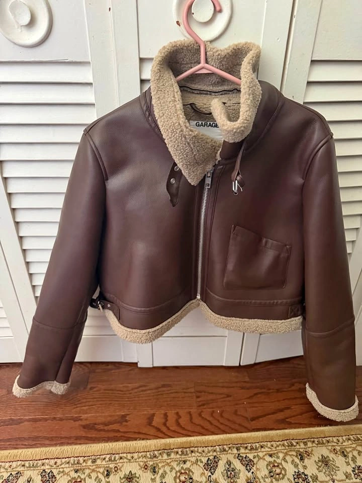 Garage Cropped Aviator Jacket, L