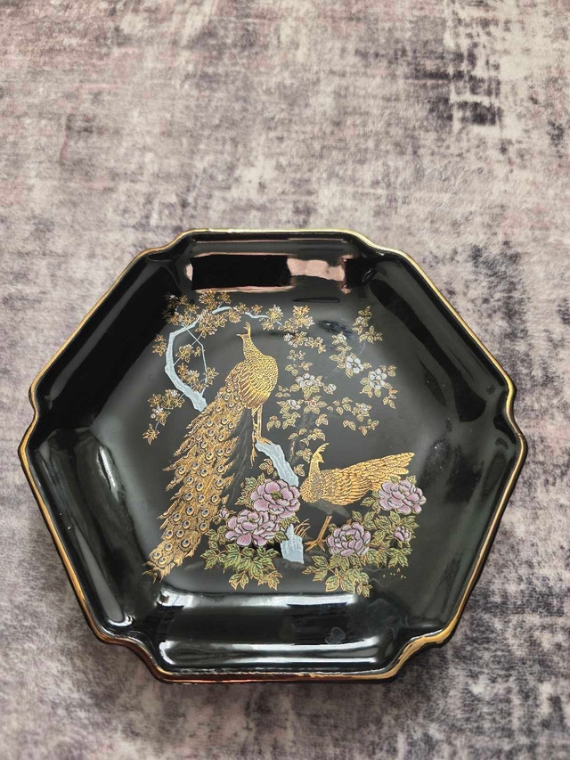 Decorative Japanese Peacock Dish