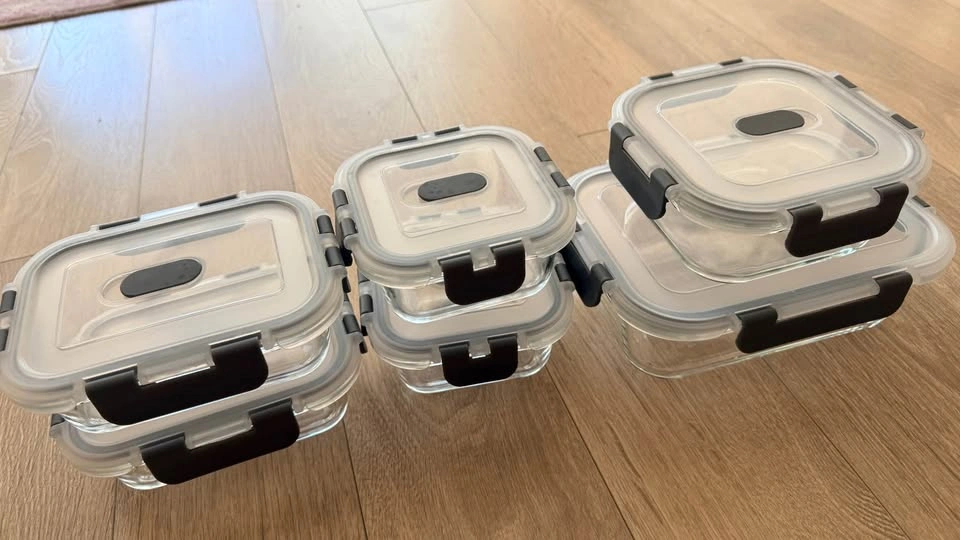 6-Piece Glass Food Storage Containers with Lids - photo 2