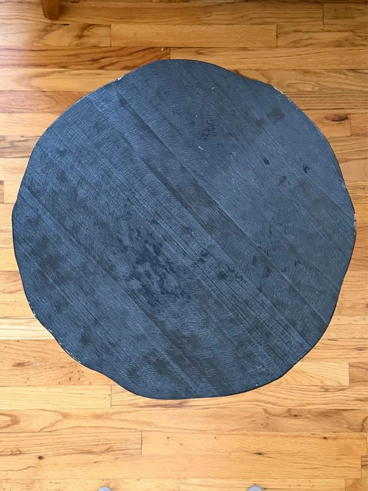 Black Rustic Wooden Side Table - photo 4
