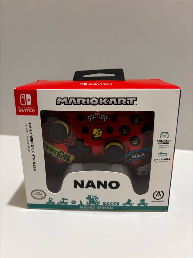 PowerA Nano Wired Controller Mario Kart Nintendo Switch