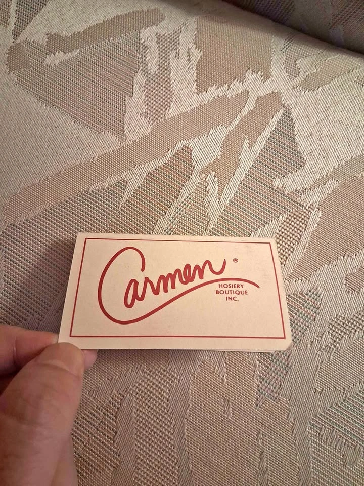 Vintage Toronto Ephemera 1993 Carmen Boutique Loyalty stamp Card