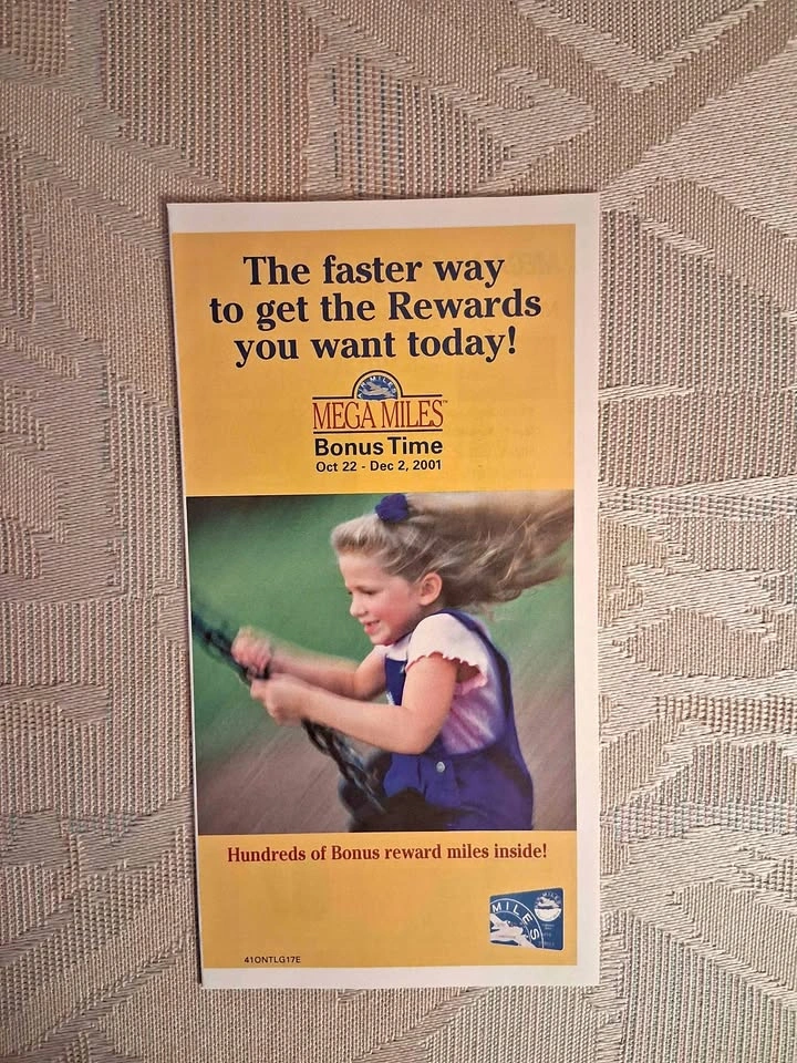 Vintage 2001 Air Miles Booklet / Canadian Ephemera Collectible