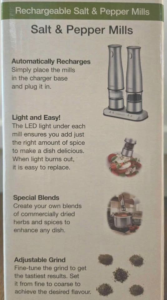 [NEW] Cuisinart Rechargeable Salt & Pepper Mills - photo 3