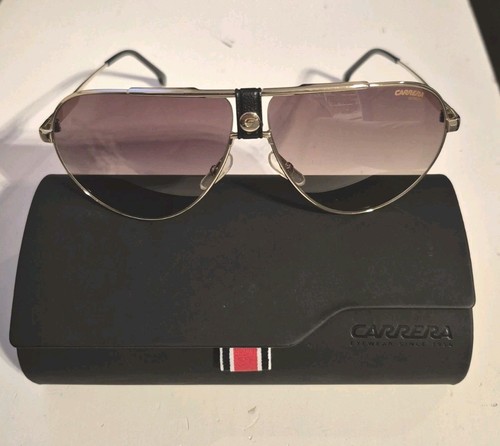 Carrera Aviator Sunglasses Black Gold Unisex
