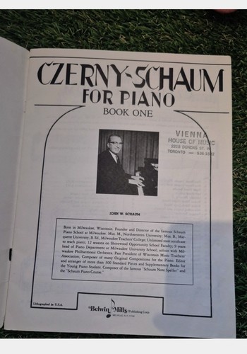 Czerny Schaum For Piano Book One - Vintage Piano Book - photo 2