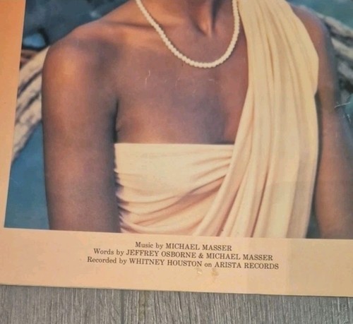 1985 Whitney Houston All At Once Sheet Music - photo 2