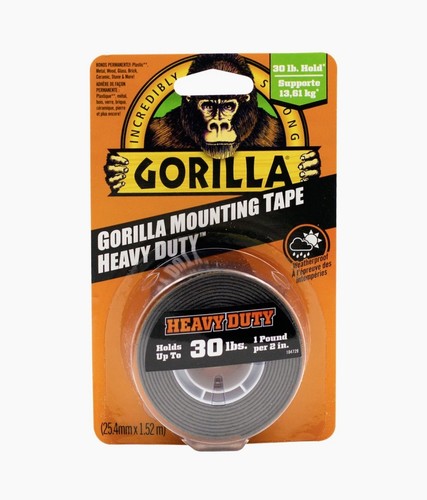 Gorilla Heavy Duty Double Sided Tape Black Mounting Tape 1 x 60"