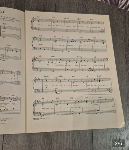 Natalie Cole Sheet Music: I Live For Your Love, 1987 - photo 2