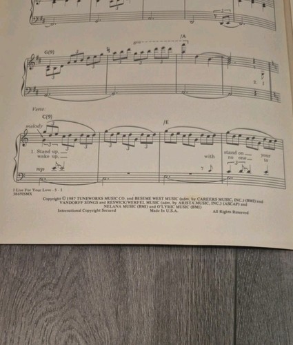 Natalie Cole Sheet Music: I Live For Your Love, 1987 - photo 3