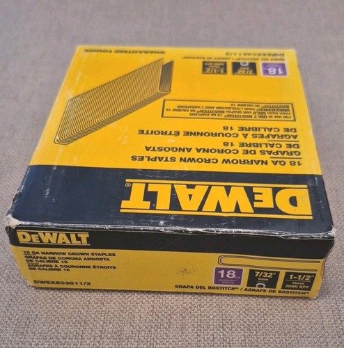 Dewalt 18 GA 7/32” Narrow Crown Staples 1.5 Inch Steel - photo 4