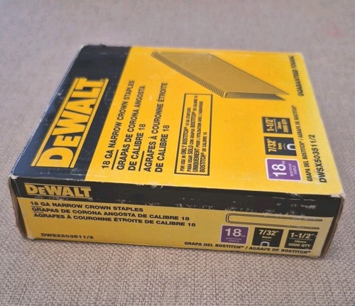 Dewalt 18 GA 7/32” Narrow Crown Staples 1.5 Inch Steel - photo 5