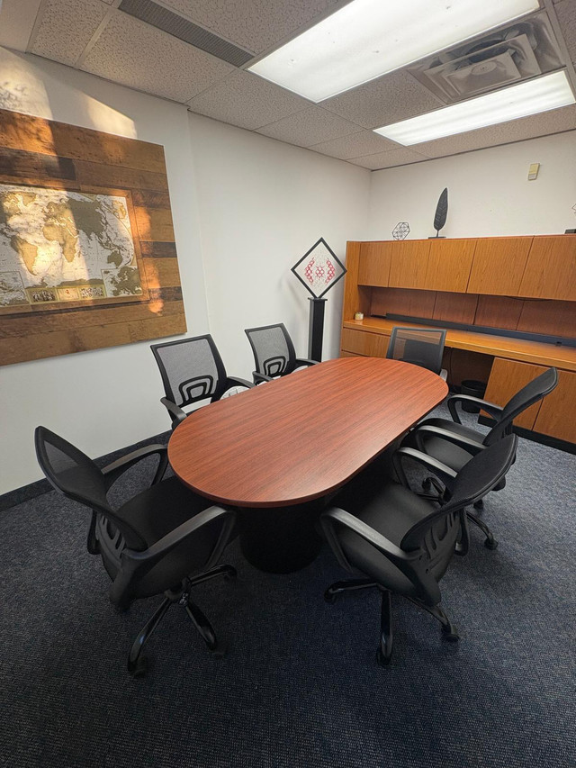 Modern Conference Table with 6 Chairs