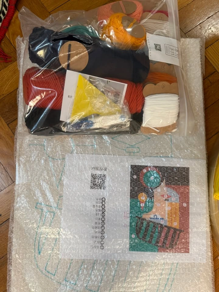 Three DIY craft kits: Yarn kit, Enamel Painting kit and 3d woode - photo 2
