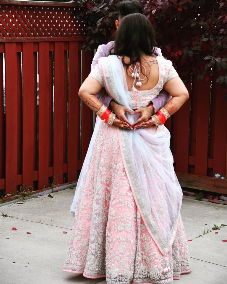 Pink Embroidered Lehenga Choli - Size 40 - photo 2
