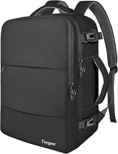 Travel Laptop Backpack - Taygeer Large Black
