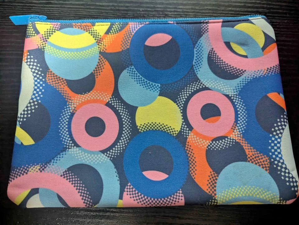 Colourful Zip Pouch – Retro Circle Print