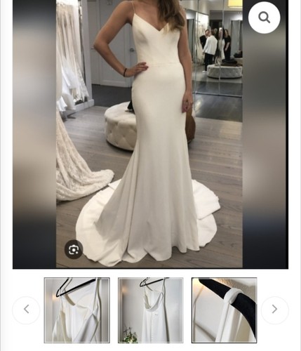 MISSVEL White Sleeveless Mermaid Wedding Dress Size 16