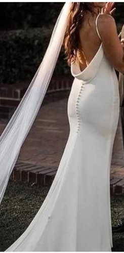MISSVEL White Sleeveless Mermaid Wedding Dress Size 16 - photo 2