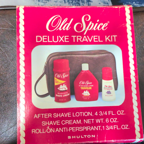 Vintage Unopened Old Spice Deluxe Travel Kit Shaving Set