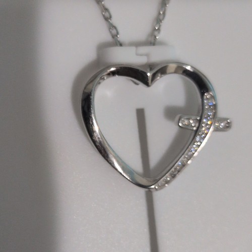 Moissanite Heart Pendant Necklace 925 Sterling Silver 1.50 CTW