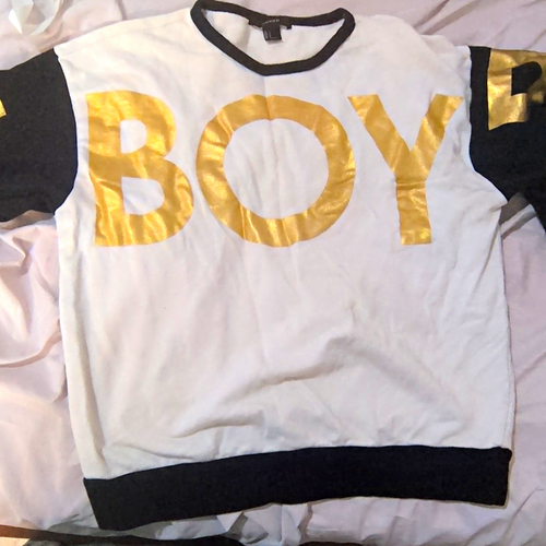 Forever 21 Women’s S Pullover Sweatshirt Crew Neck Metallic Logo