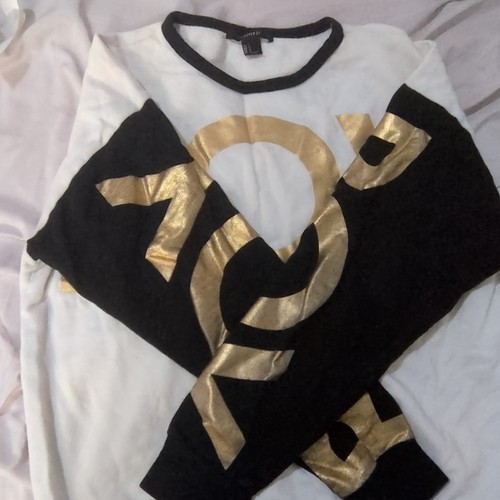 Forever 21 Women’s S Pullover Sweatshirt Crew Neck Metallic Logo - photo 2