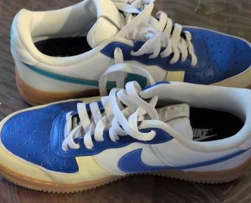 Nike Air Force 1 Anniversary Edition Blue White Yellow - photo 2