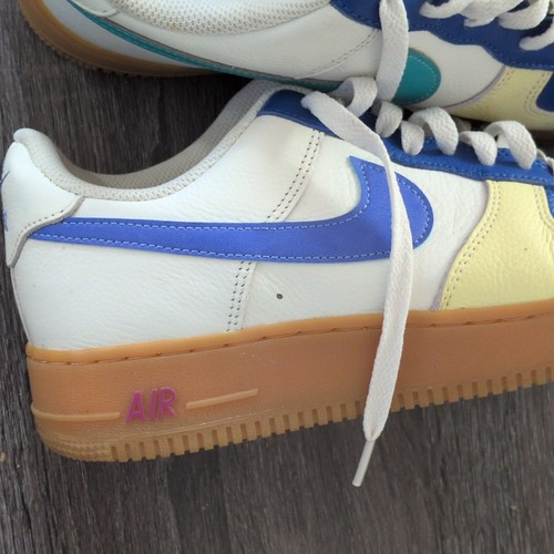 Nike Air Force 1 Anniversary Edition Blue White Yellow - photo 4