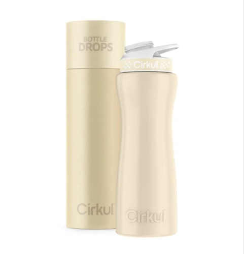 Cirkul Beige Water Bottle Screw-on Lid Bottle Included