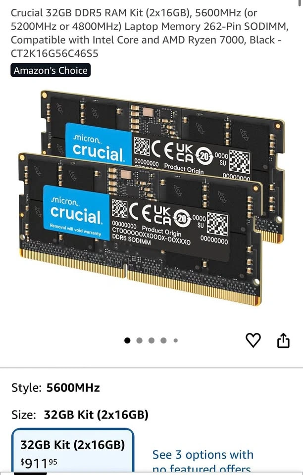 Laptop ram