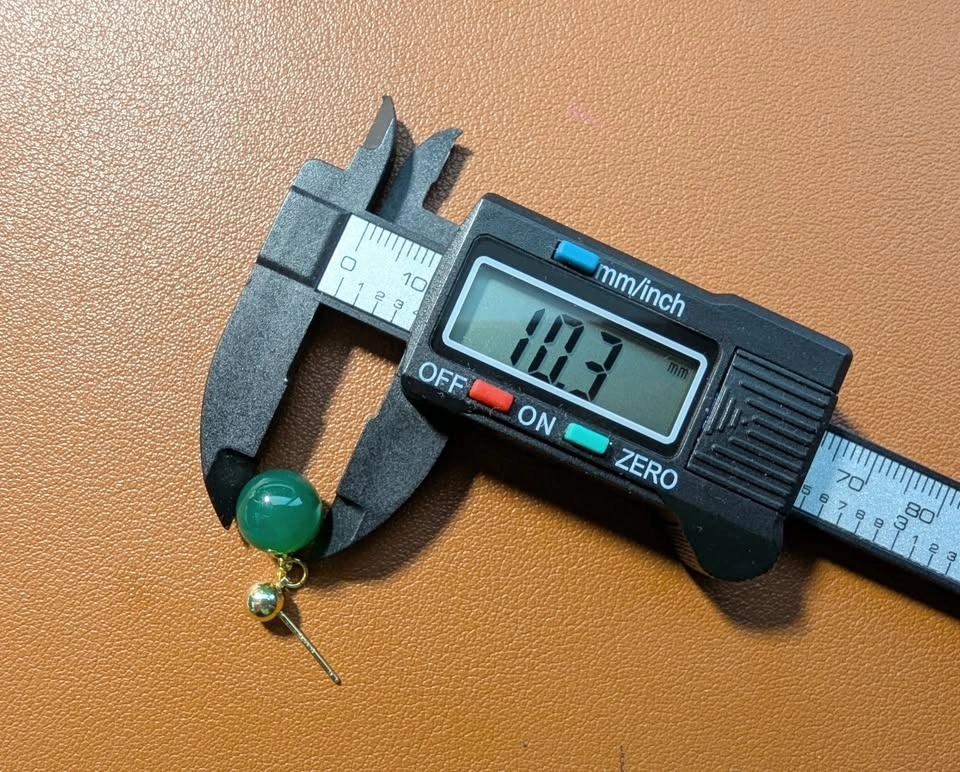 S925 Silver Needle Green Agate Drop Earrings – Brand New - photo 3