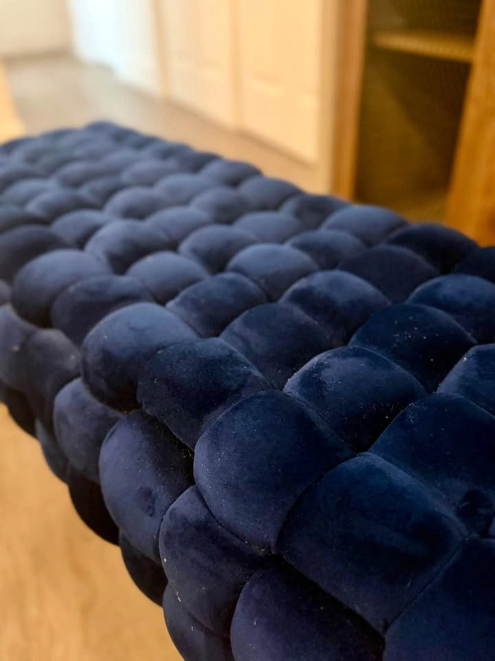 Woven Velvet Bench / Ottoman - photo 4