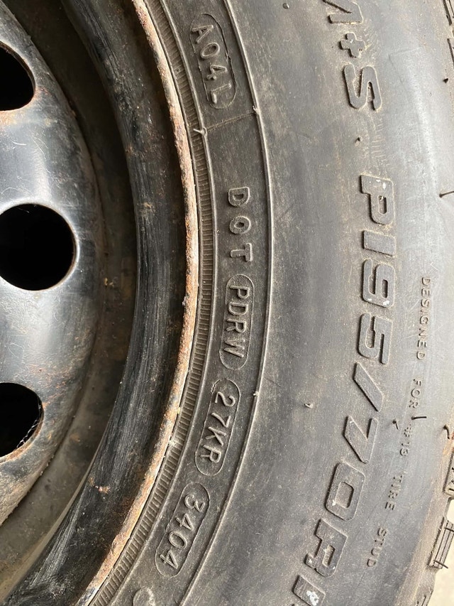 Snow tires with rims ( Made in Canada ) 4 for $380 - photo 3