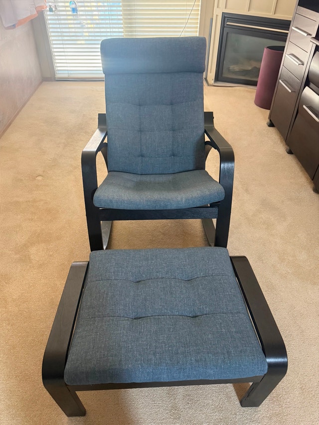 IKEA Poang Armchair with Footstool - photo 2