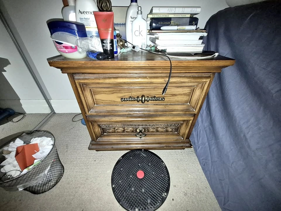 Wooden 2-Drawer Nightstand