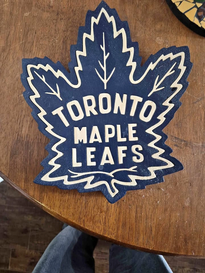Toronto Maple Leafs Wooden Sign