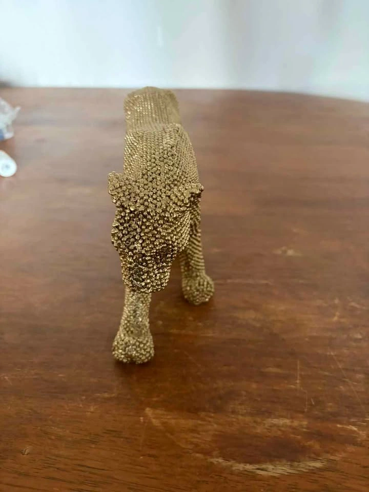 Gold Beaded Leopard Figurine - photo 2