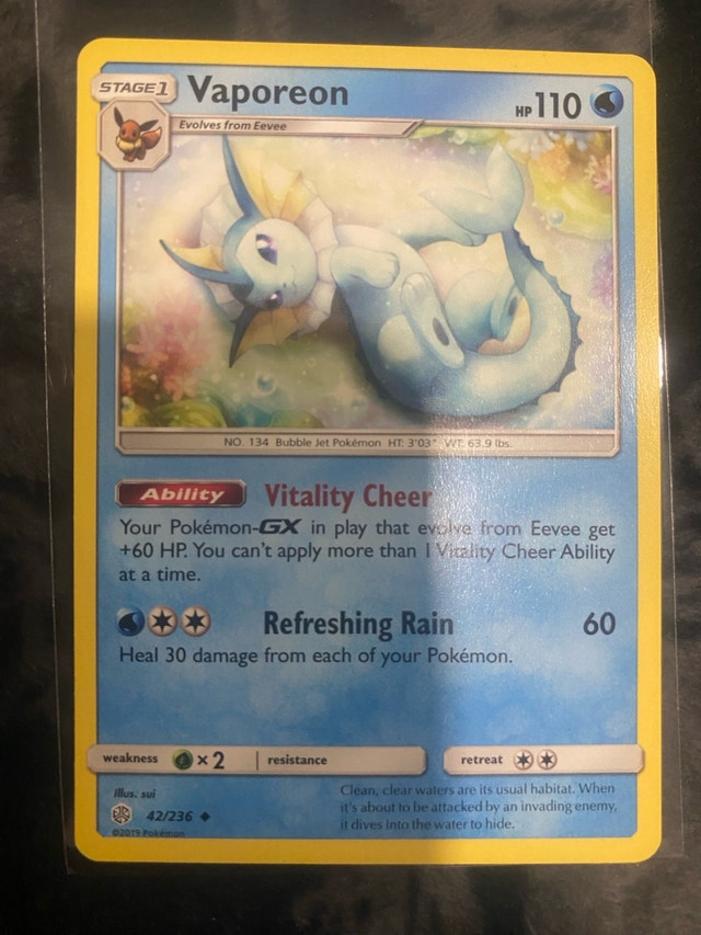 Vaporeon Slowpoke Keldeo Ninetales Pokémon Cards