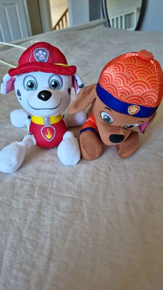 Paw Patrol Marshall and Zuma Plush Toys