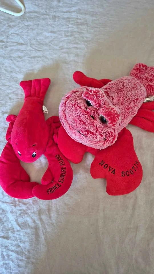 Set of 2 Prince Edward Island and Nova Scotia Lobster Plush Toys
