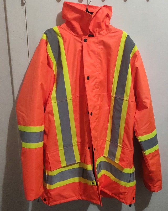 NEW Hi-Vis Safty Winter Parka XL Mens